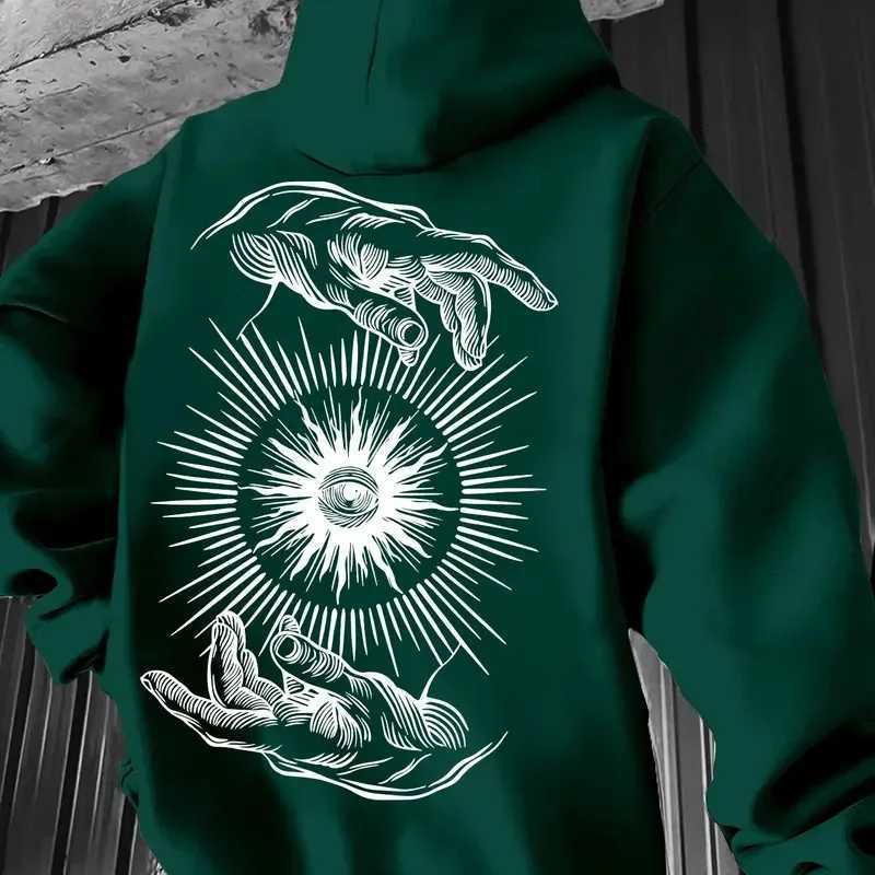 Fashionable Vintage Printed Hoodie for Men Long Sleeve Hoodies for Autumn Winter Casual Hoodie for Outdoors New Mens Clothing W251021