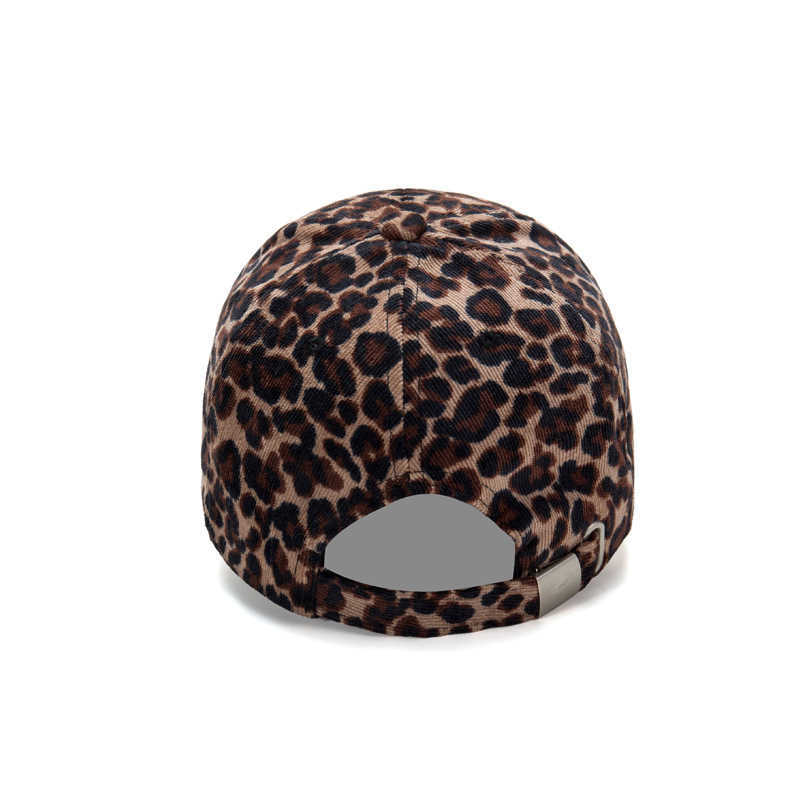Corduroy Baseball Cap Leopard Print Women Simple Fashion Versatile Duckbill Cap Outdoor Sports Sun Hat H251020
