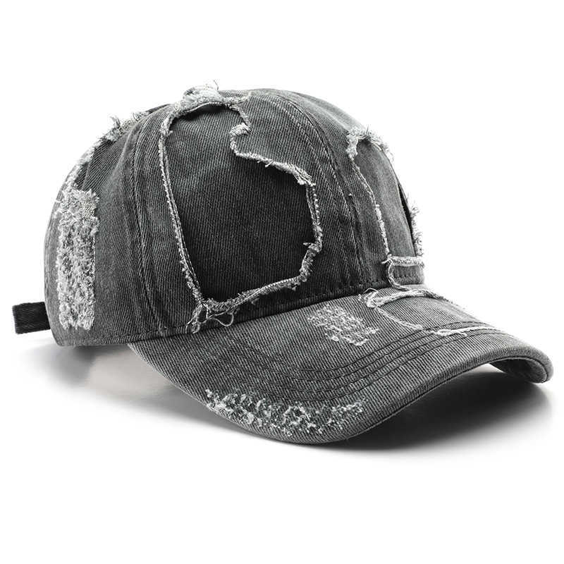 Womens Hat Personality Washed Distressed Solid Color Baseball Cap Outdoor Mens Travel Sun Protection Visor Cap H251020