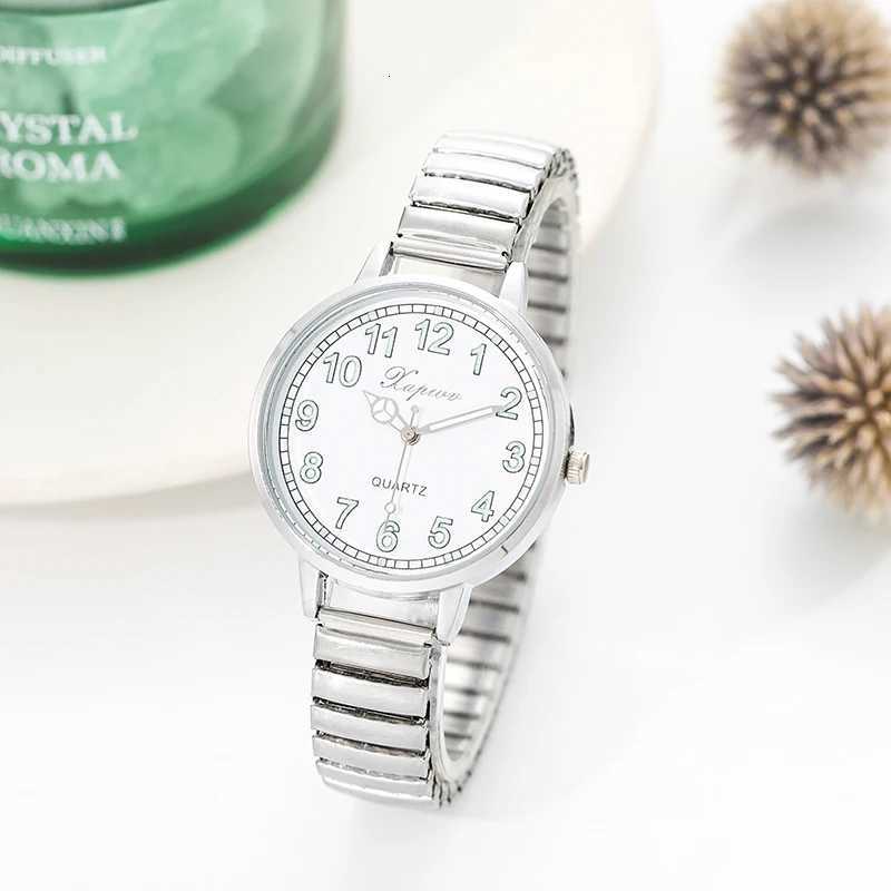 Fashionable Arabic Numeral Womens Elastic Band Quartz Antique Style Simple and Clear for MiddleAged and Elderly PeopleXJ251021