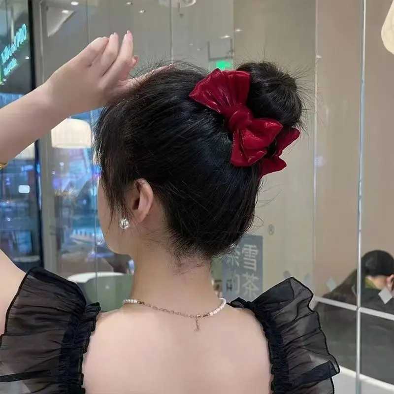 Elegant Bow Tie Hair Claws Clips Colored Ribbon Barrettes Hairpins For Girls Bun Women Hair Ponytail Clip Accessories HeadwearW254021