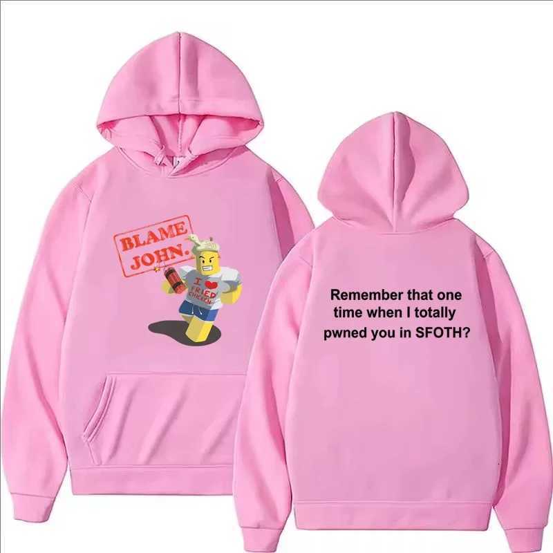 Blame John Printed Hoodie Autumn Winter Women Men Casual Funny Fashion Oversize ONeck Long Sleeve Sweatshirts Fleece Pullover W251021
