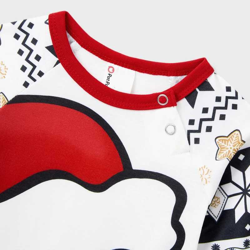 Christmas Family Matching Gingerbread Man Print Pajama Set With Drawstring Hood And Pockets L251021EQJG