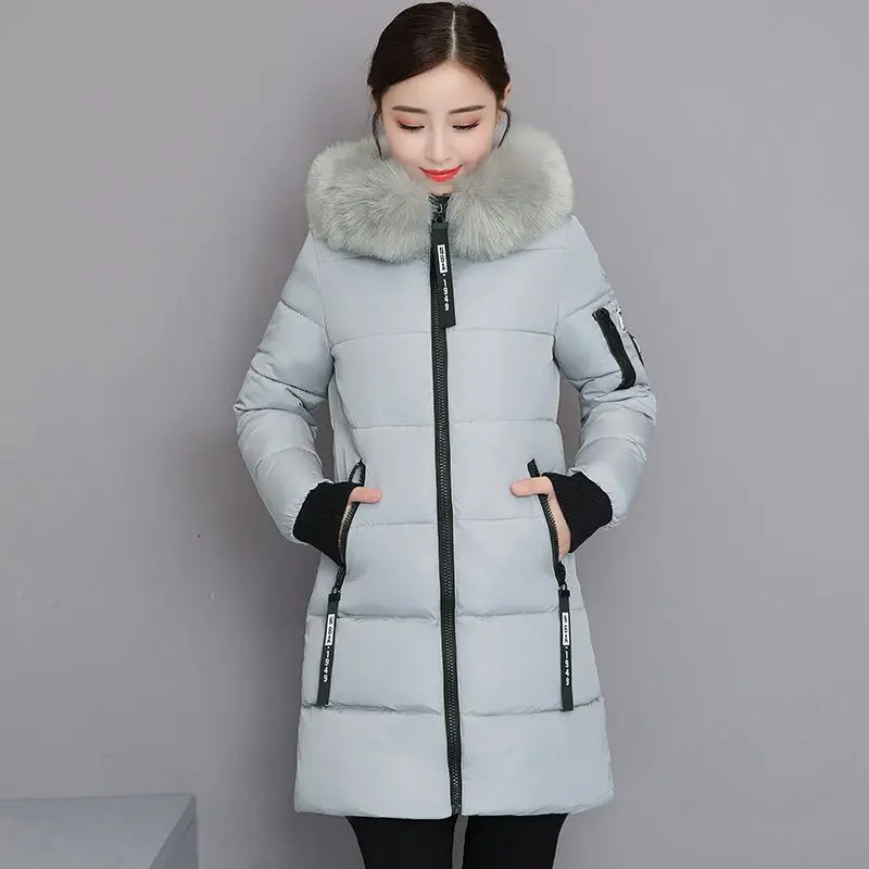 Quilted Parkas Woman Long Padded Jackets Cotton Zipup Hoodie Coats for Women Youthful High Quality Elegant Loose Casual Great 251013