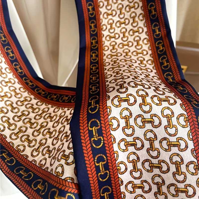 Doub Sided Printed Streamer Scarf Egant Thin Narrow Neck Scarf Profional Shirt Matching Silky Scarf For WenW251021