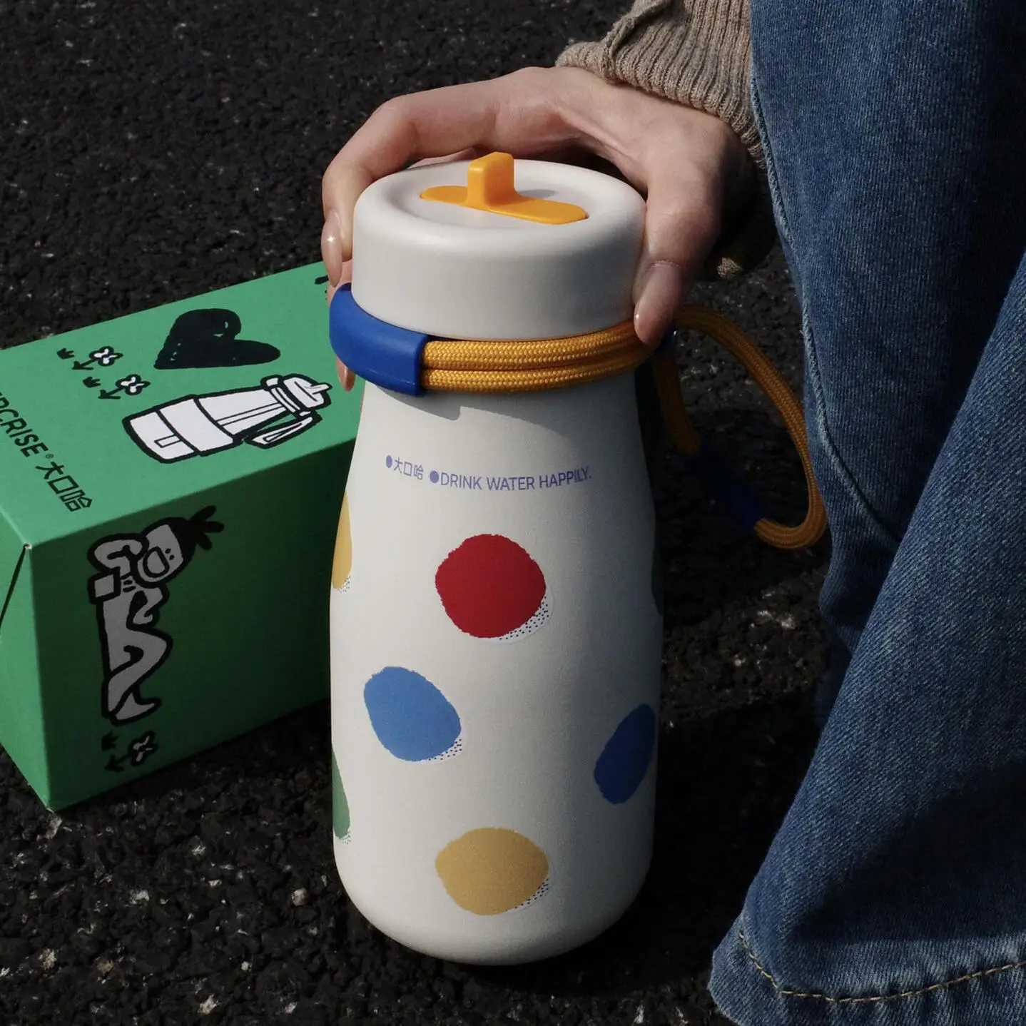 Portable Large Capacity and High Aesthetic 316 Insated Cup for Girls Straw Cup Cup with Straw and Handle Rope Y251021