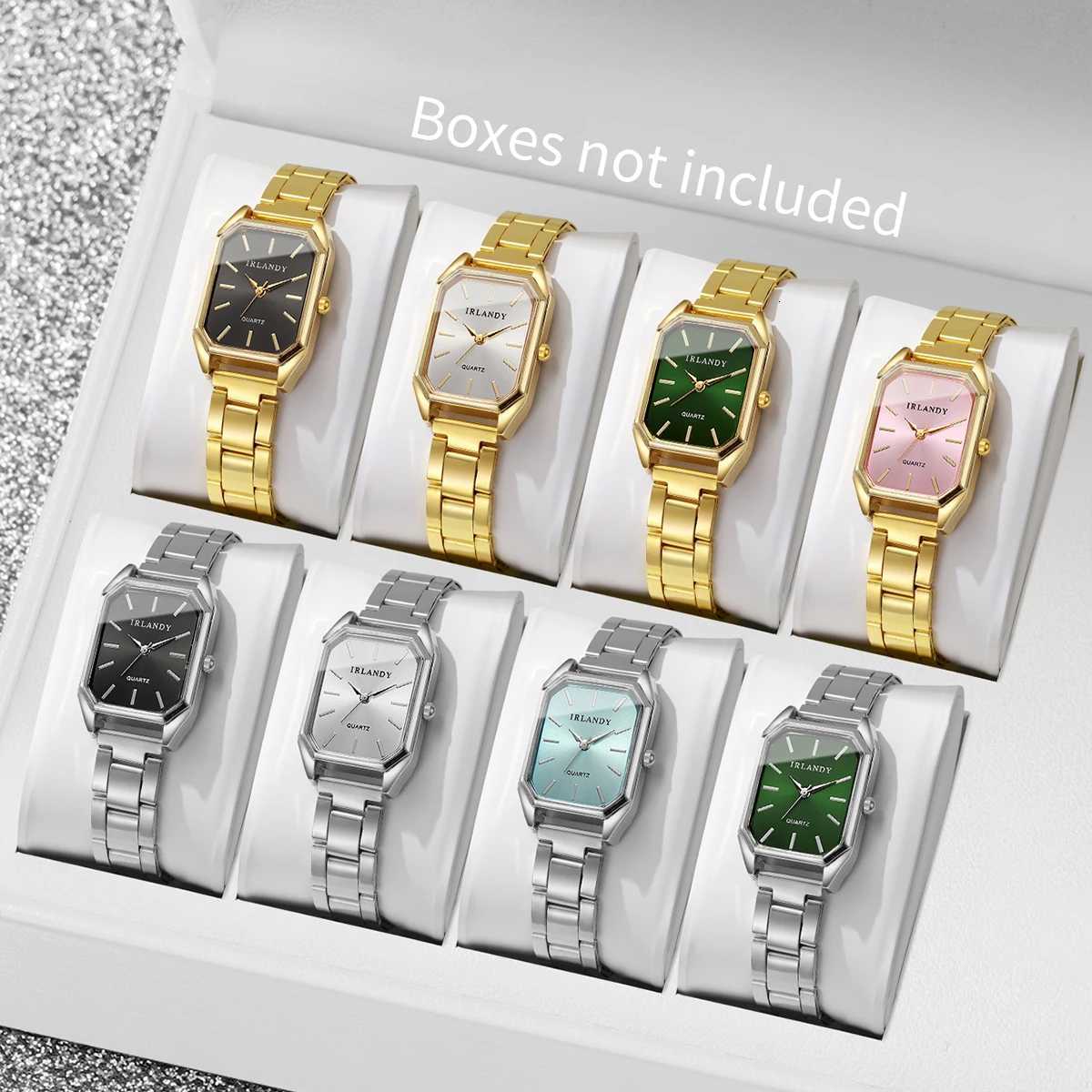 48PCS Elegant Women es Set Fashion Rectangle Quartz Wrist Reloj Mujer Girls Clock GiftWithout BoxXJ251021