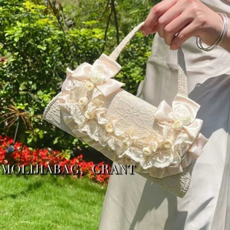 JIAERDI Fairycore Aesthetic Handbag Women Retro Harajuku Lolita Pearl Sweet Shoulder Bags Female Vintage Handle Handbags Ladies Z251018