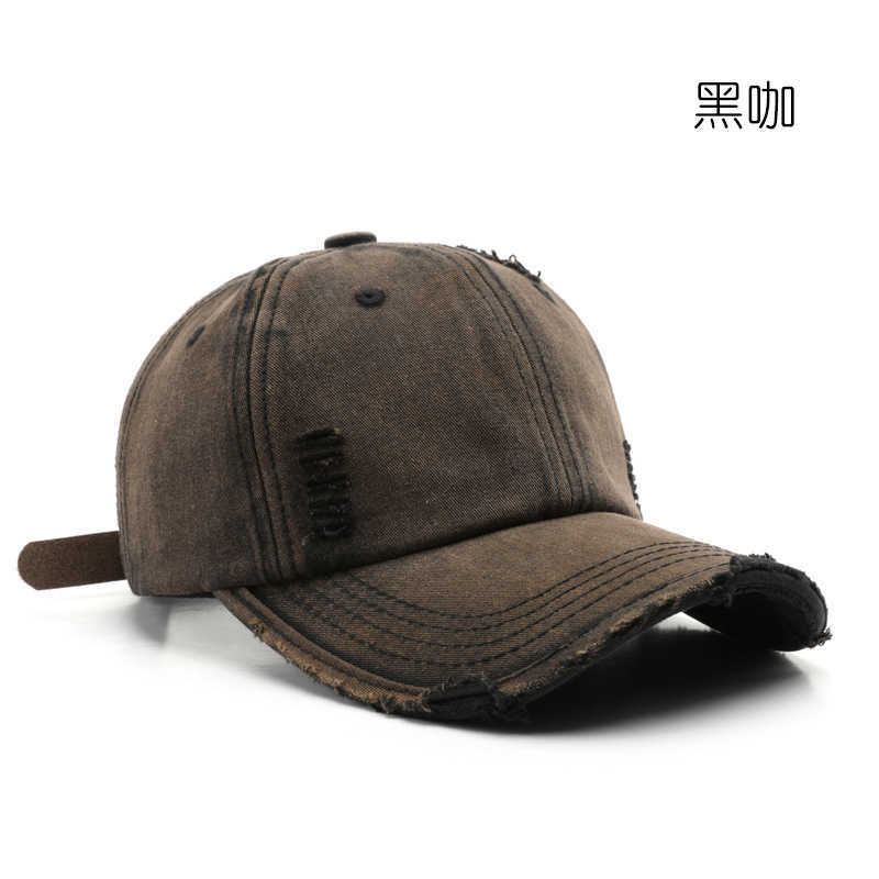 Womens Unique Washed Denim Solid Color Baseball Cap Outdoor Mens Sun Protection Visor Cap H251020