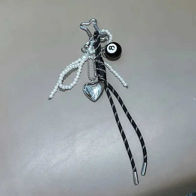 Tennis Balls Cherry Billiards Car Keychain Personalized Mens and Womens Bag Pendant Exquisite Keychain J251121