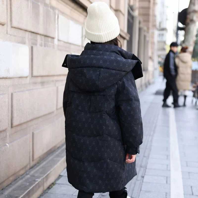 RAISE Russian Winter Down Jacket For Kid Girl Printed Hooded Thick Warm Long Teens Girl Outerwear Coat 614Y Kids Parkas JacketsT251021