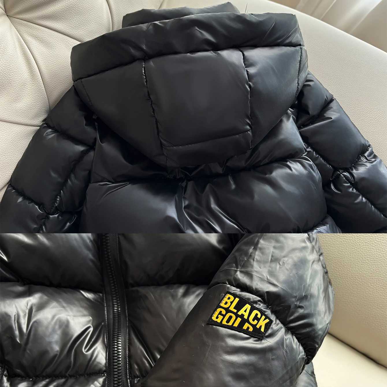 2025 Winter New Children Down Jacket 15 Boys Girls White Duck Down Coat Clothes Waterproof Thicken Black Gold Bread OuterwearT251021