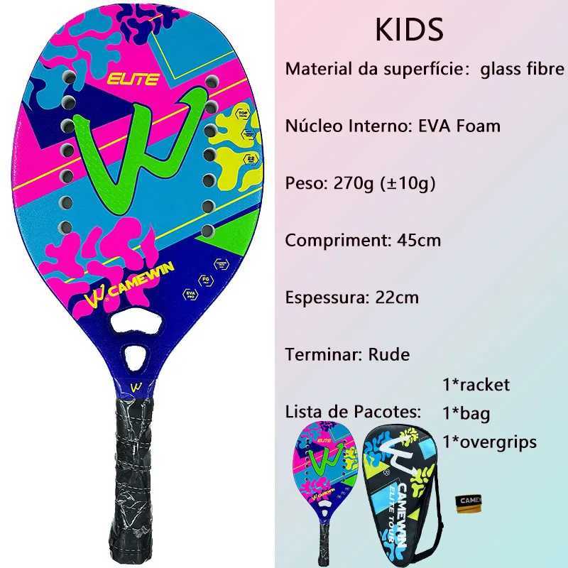 64yo Kids Beach Tennis Racket Beginner Racket Carbon Fiber 270g Light Suitable For Child With Cover Presente Black Friday 2023 W251021