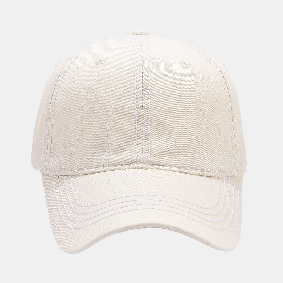 Spring Summer Outdoor Washed Frayed Soft Top Mens Baseball Cap Fashion Gradient Versatile Duckbill Cap for Women H251020