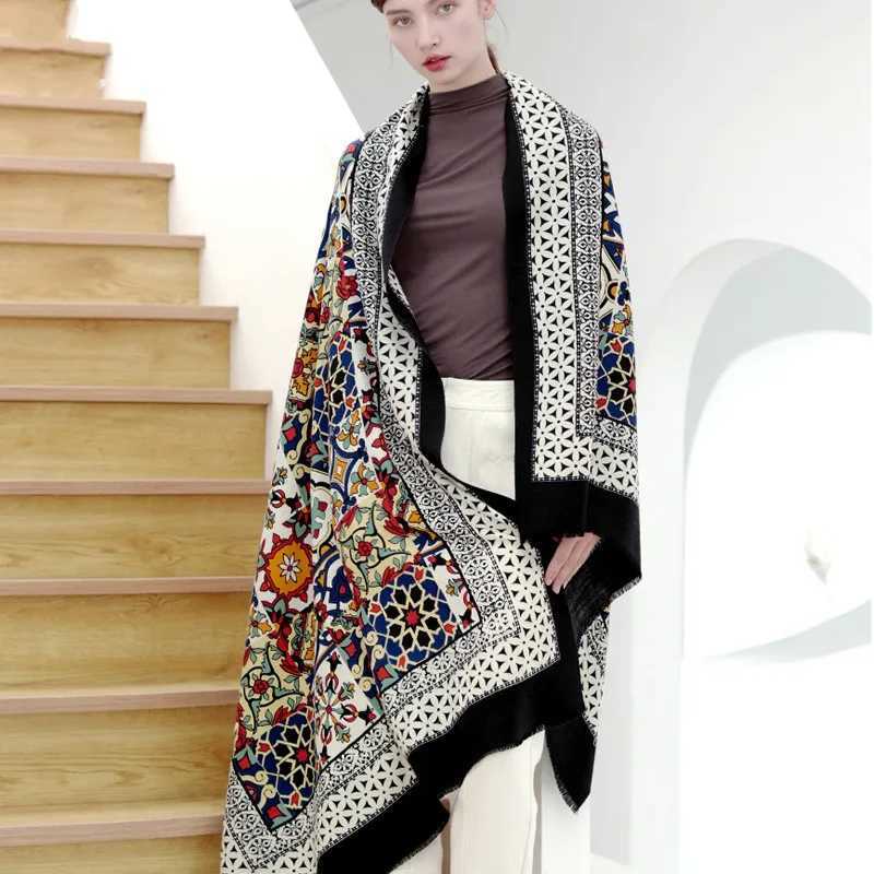 Wool Winter Scarf Women Print Poncho ShAWl Scarves Women 2025 Luxury Brand Scarfs for Ladies ShAWls and WrAPs W251021
