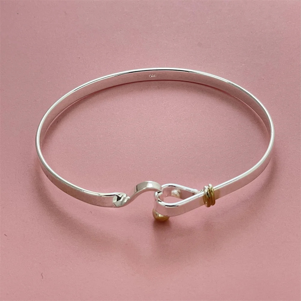 Fashion Silver Color Simple Bangle Men and Women Fashion Jewelry Birthday Party Gift Jewelry 251017