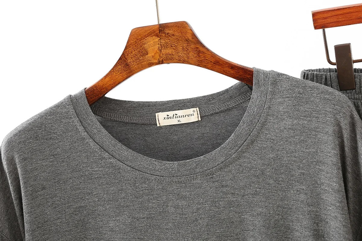 Japanese style modal spring and autumn mens pajamas longsleeved loose large size home service suit men pajama set sleepwear 251021