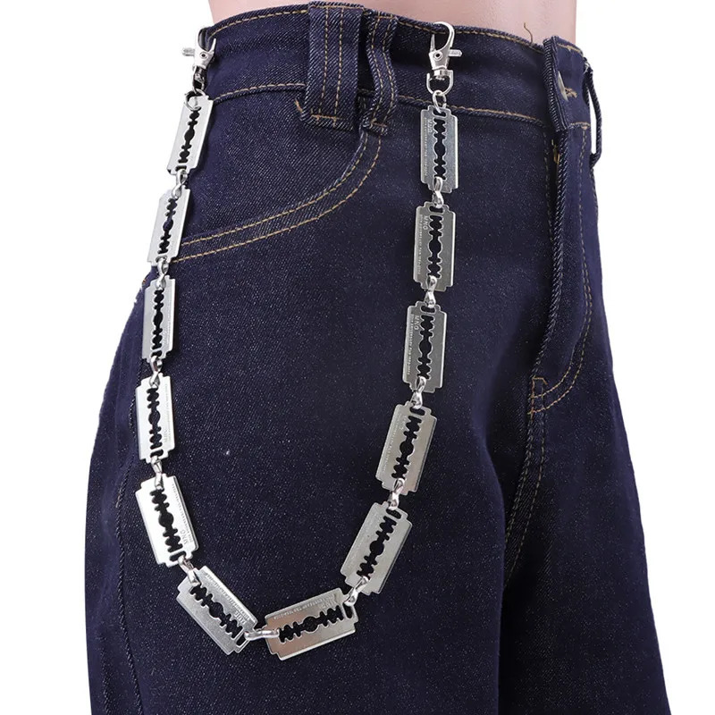 Personalized Neutral Belt Punk Cool Style Metal Blade Pant Chain Street Trend Mens and Womens Waist Chain 251021