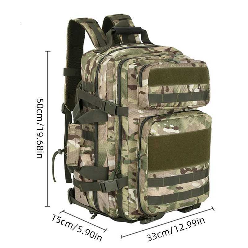 Tactical Travel Duffel Backpack Large Capacity Hiking Trekking Climbing Fishing Bag with Shoes Pocket Outdoor Hunting Train PackW251020