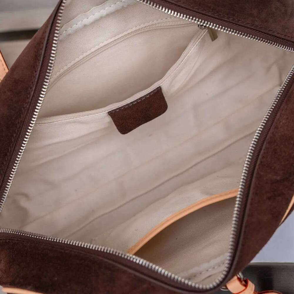 Suede Leather Armpit Female Autumn Winter New Frosted Cowhide Bowling Vintage Fashion Handheld Shoulder Women's Bag Suotong1021