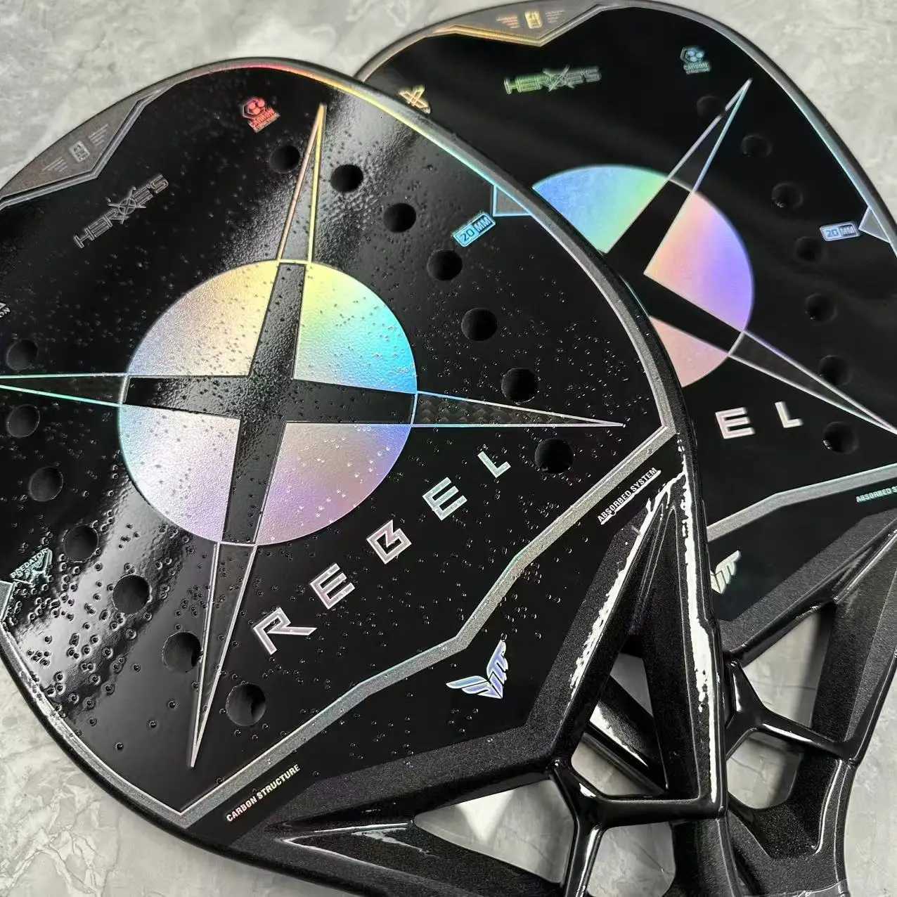 Beach Tennis RacketBeach Tennis Paddle with Carbon Fiber Grit Face with EVA Memory Foam Core Outdoor Sports Ball Racket W251021