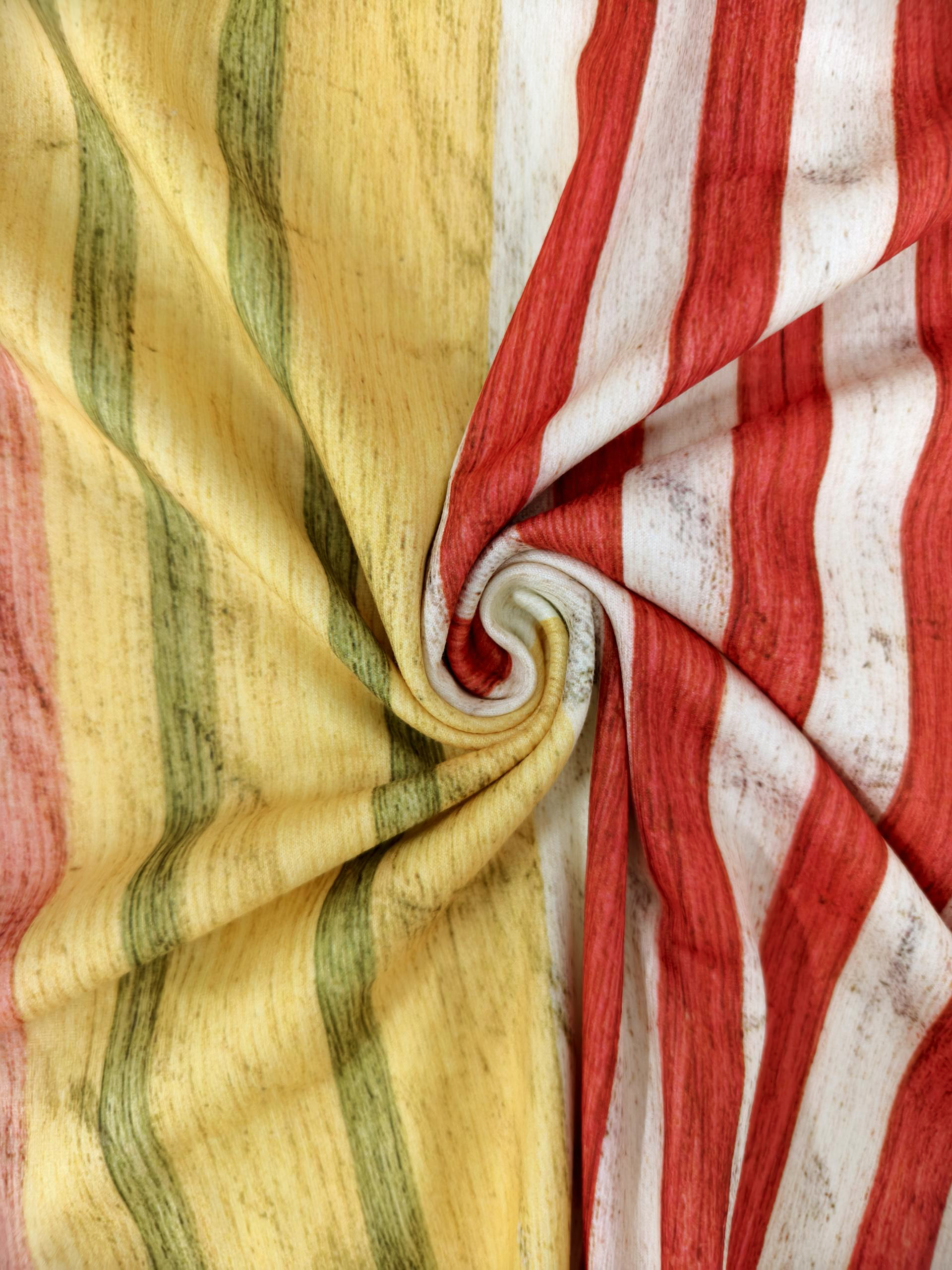 Women's Autumn New Striped Printed Deep V-Neck Beach Vacation Dress, Milk Silk Casual Versatile Long Dress-CF50882