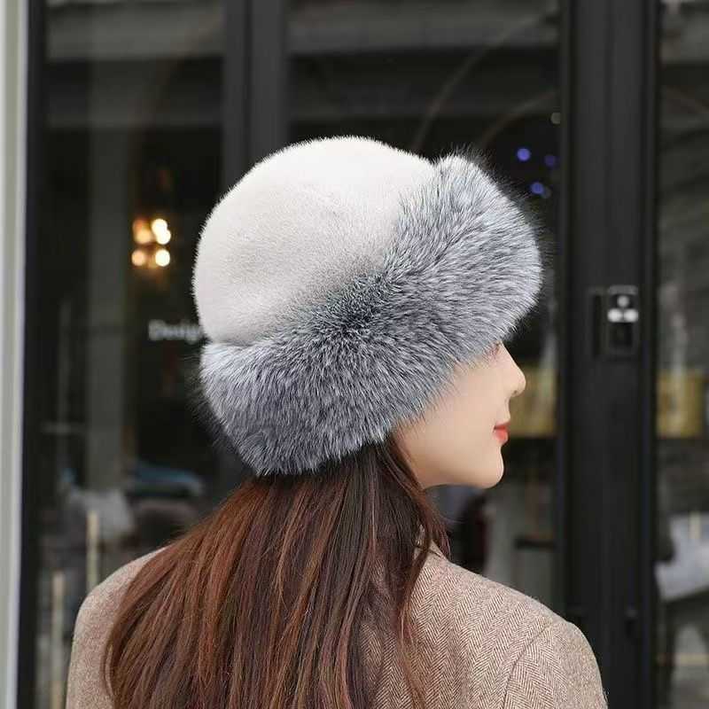 2025 New Style Cute Hat for Women Thickened and Warm for Autumn and Winter Ear Protection Imitation Mink Fur Plush H251020