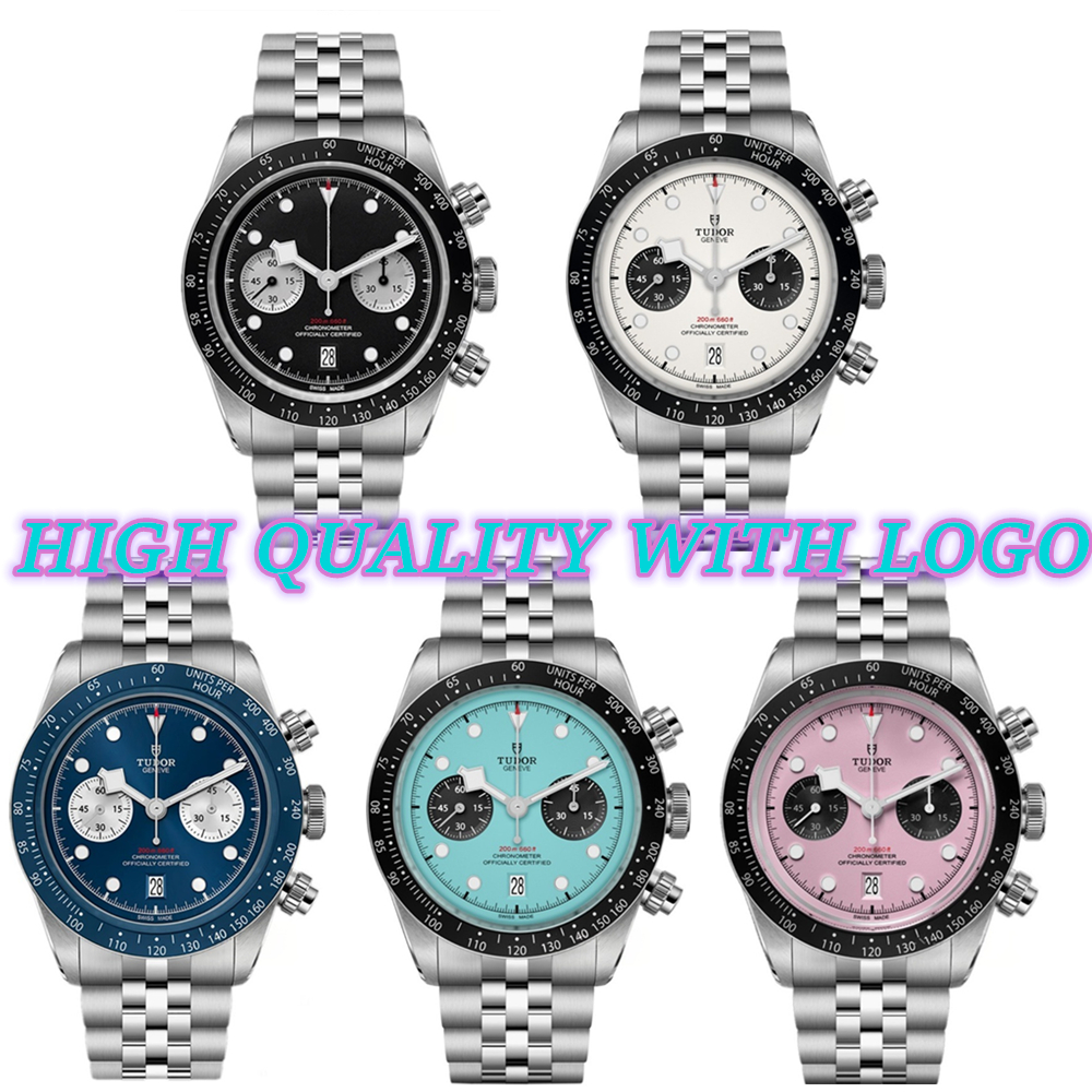 2025 NEW Tudox Black Bay Series Chronograph Multi-function Watches Sapphire Luminous Quartz Designer Movement Luxury Mens Watch Wristwatch Montre Relojes