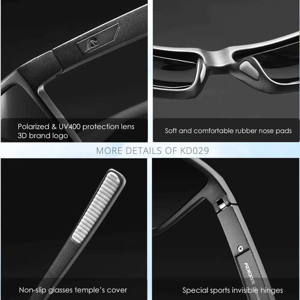KDEAM Scratch Resistance Sunglasses Men Polarized 100 UV Protection Sun Glasses Integral Spring Hinges And Curved Temples KD029 J251114