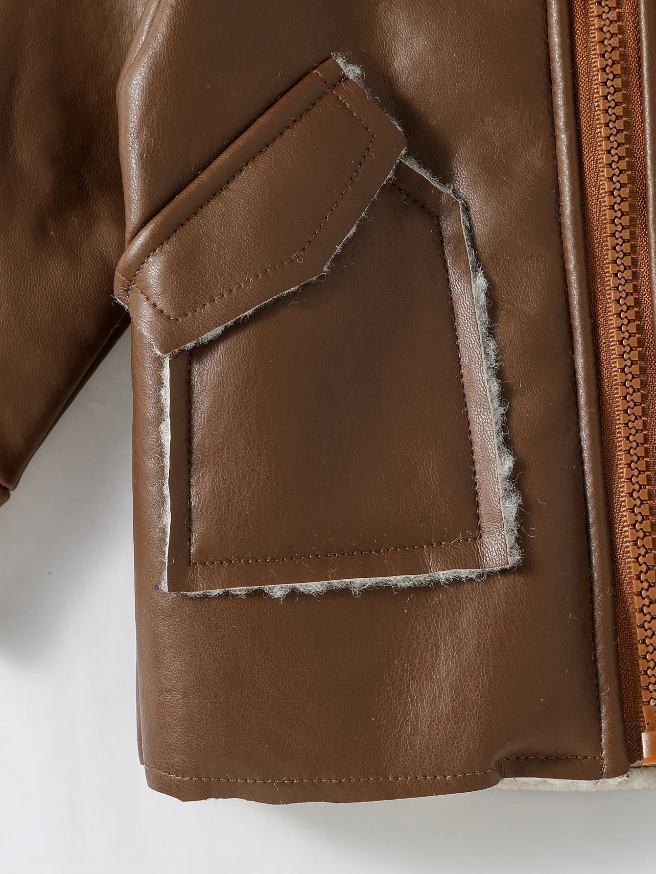 Baby Boys Winter Plush Turndown Collar Long Sleeve Cool Fashion Zipper Warm Coat For 3M3Y Streetwear Clothes 251018