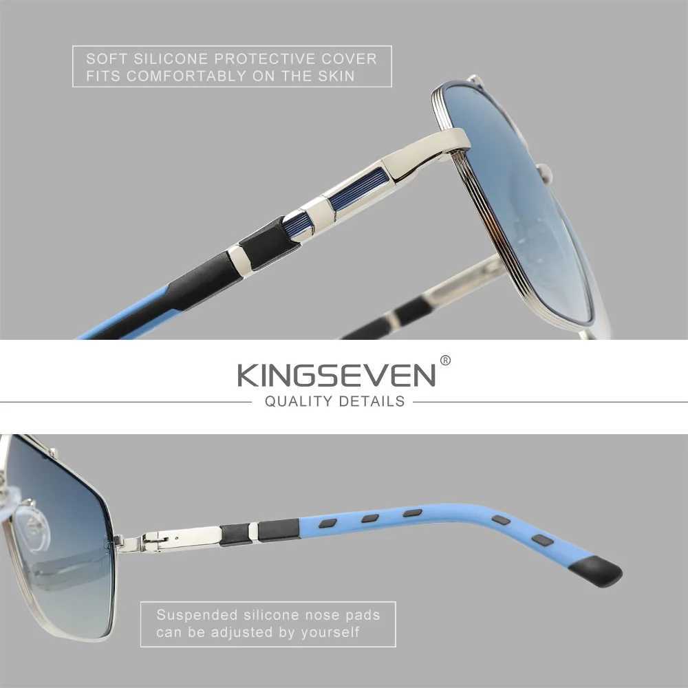 KINGSEVEN Luxury Polarized Sunglasses Men UV400 Square Large Frame Glasses Male Women Outdoor Causal Fashion Driving Eyewear J251114