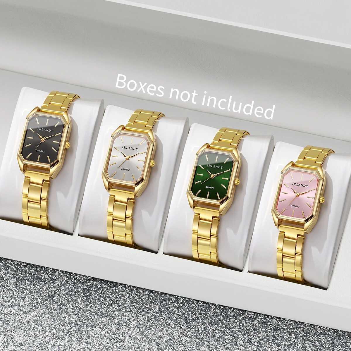 48PCS Elegant Women es Set Fashion Rectangle Quartz Wrist Reloj Mujer Girls Clock GiftWithout BoxXJ251021