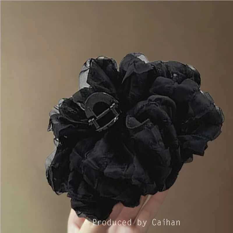 Elegant Fabric Large Bubble Hair Clip for Womans Sense of luxury Ponytail Shark Clip Fashion Girl Hair Clamp Hair AccessoriW254021
