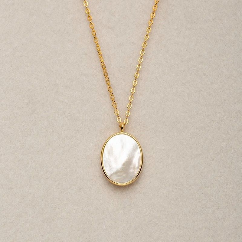 Designer necklace Luxury necklace Shell Flower S925 Silver Plated 14K Gold Necklace Women's Long Round Pendant chain accessories trendy