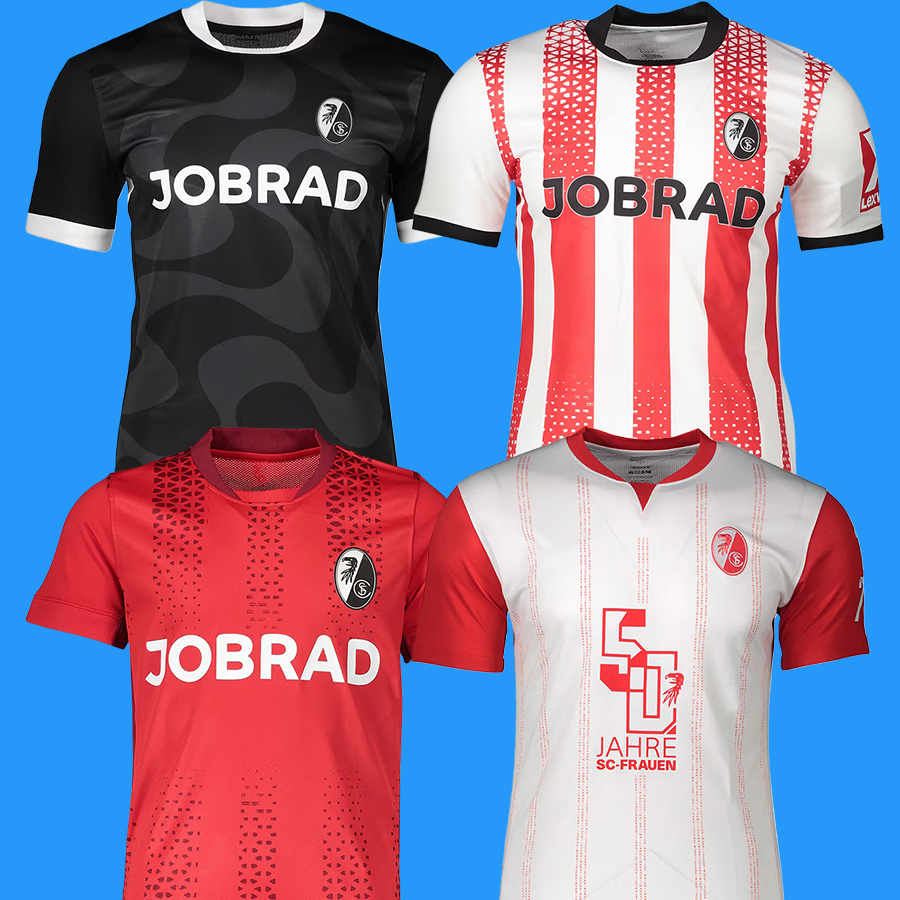 25 26 SC Freiburg Mens Soccer Jerseys HOLER KYEREH LIENHART SALLAI GINTER GRIFO DOAN Home Away Football Shirt Uniforms EGGESTEIN 2025 2026