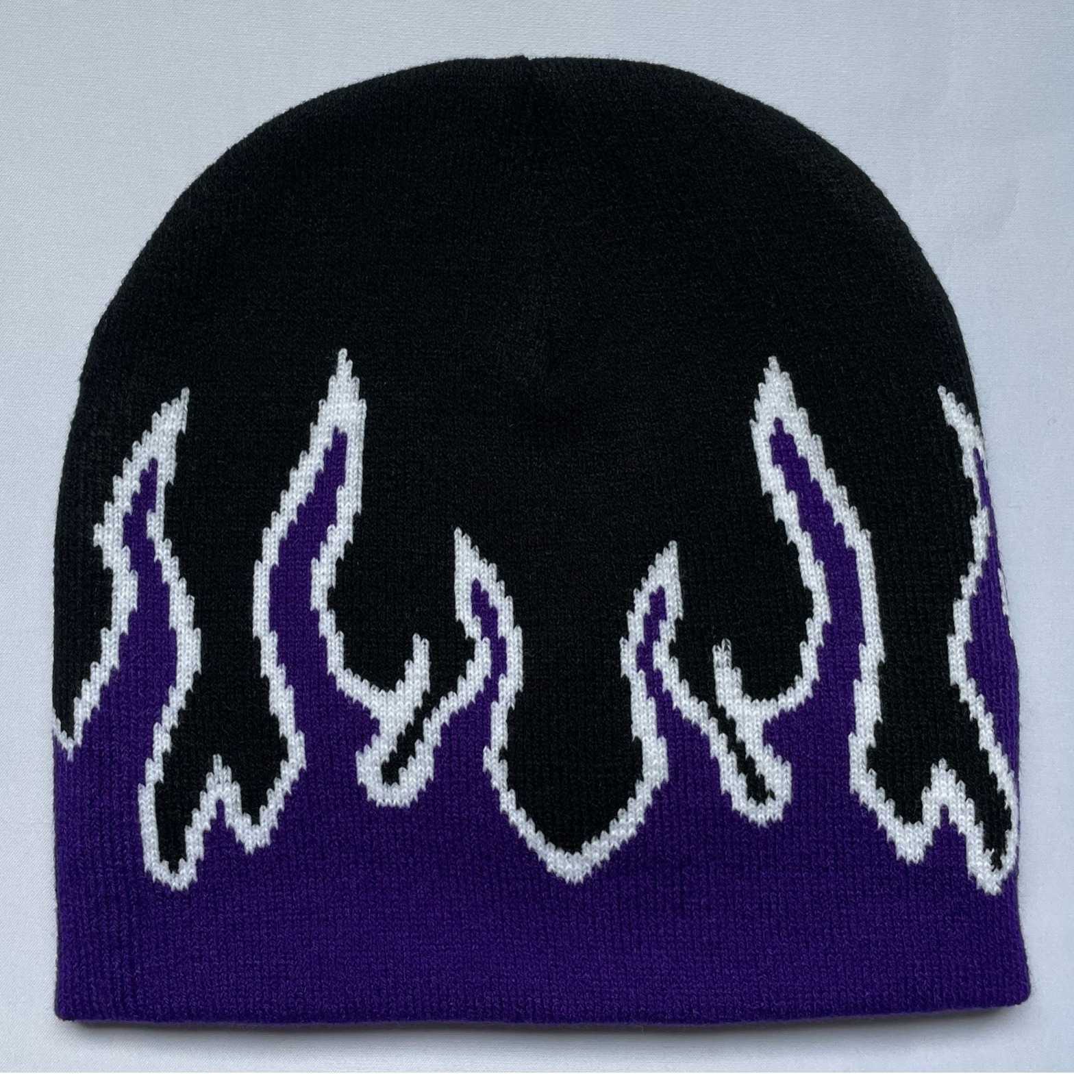 Autumn Winter Knitted Hat Simple Hiphop Warm Fashion Versatile Outdoor Cycling Street Unisex Flame Straight Edge Jacquard Hat H251020