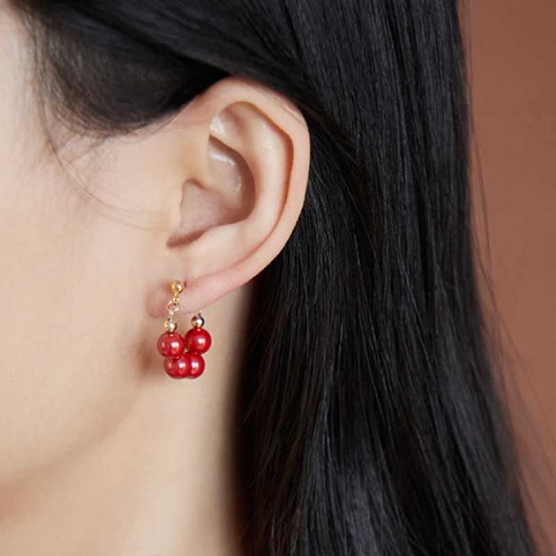 HandMade Earrings Natural Red Agate From Earrings Design Simple Fashion Fine Luxury Versatile Jewelry Gift J251021