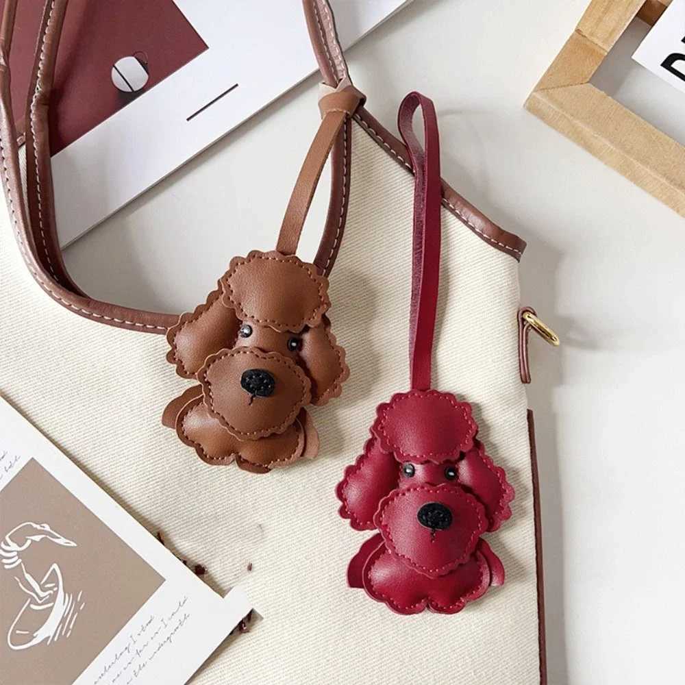 Multicolor PU Leather PU Leather Bear Hanger Dog Animal Cartoon Keychain Cute Puppy Cartoon Bag Pendant Bag Ornament W251021