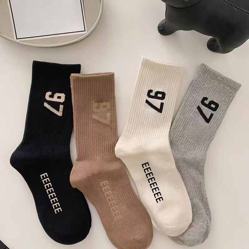 Men's Designer Socks 10 Pairs Cotton Men Hip Hop Skateboard Soccer Socks Fashion Alphabet Gift Couple Casual Breathable Sports Luxury Socks