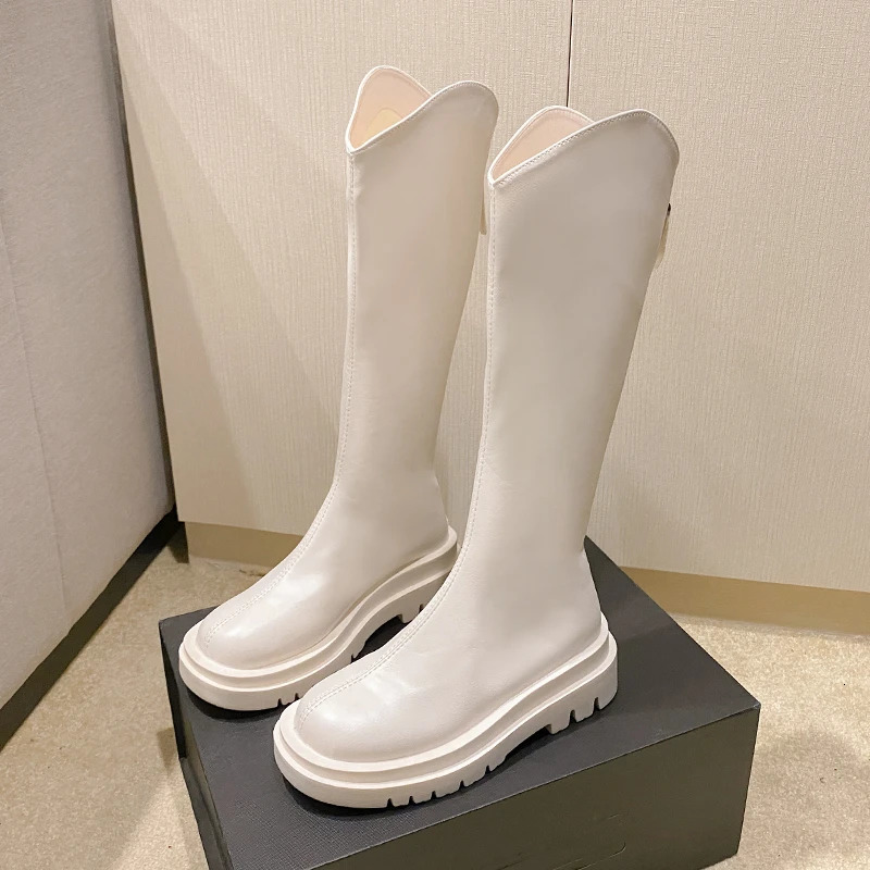 2025 New Trendy and Versatile Fashionable Casual Ankle Boots with Thick Soles and Slimming Effects 251021