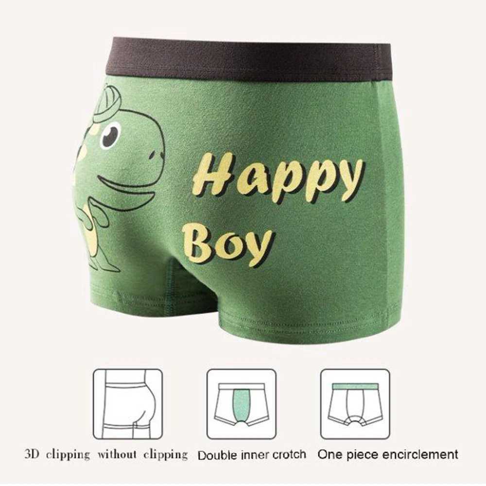 Kids Boxer Underwear Cotton Breathable Soft Cute Vehicle Children Shorts Dinosaur Panda Pattern Style Panties For 312 Years Old J251021