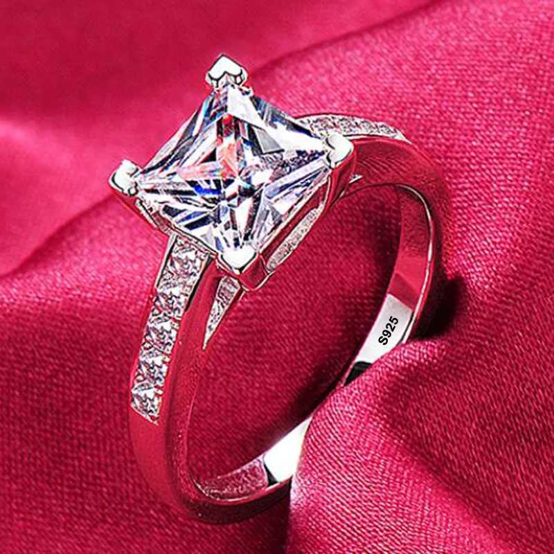 YHAMNI Luxury 18K White Gold Rings 100 Solid Silver 925 Ring High Quality Zirconia Diamond Wedding Band for Women Jewelry GiftT251113