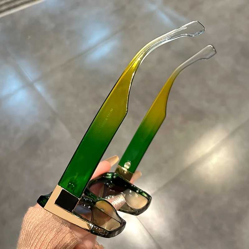 Extra Large Square Fashion Sunglasses for Men and Women Brand Gradient Color Glasses Summer Party J251114