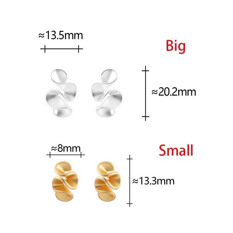Real 925 Sterling Silver 18K Gold Twisted Flower Stud Earring for Women Minimalist Personality Fine Jewelry Trendy Accessory J251021