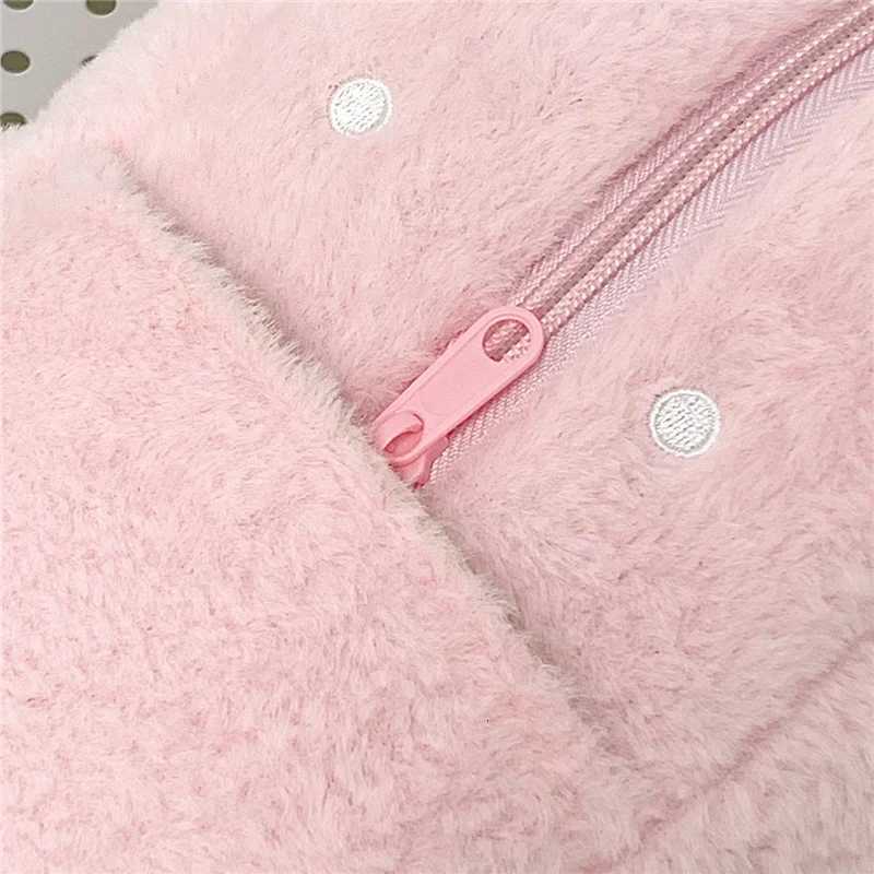 2025 New Classic Solid Color Plush Sweet Backpacks for Women High Quality Interior Zipper Pocket Large Capacity School BagsW251020