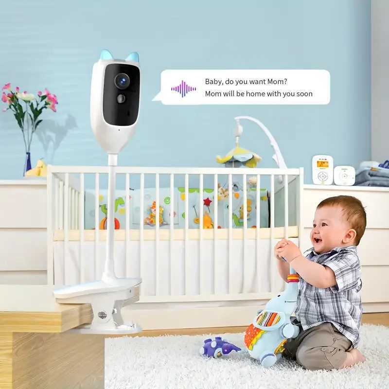 4MP WiFi indoor highdefinition crying detection Video baby monitor fullcolor night vision 360 degree rotating network camera J251121