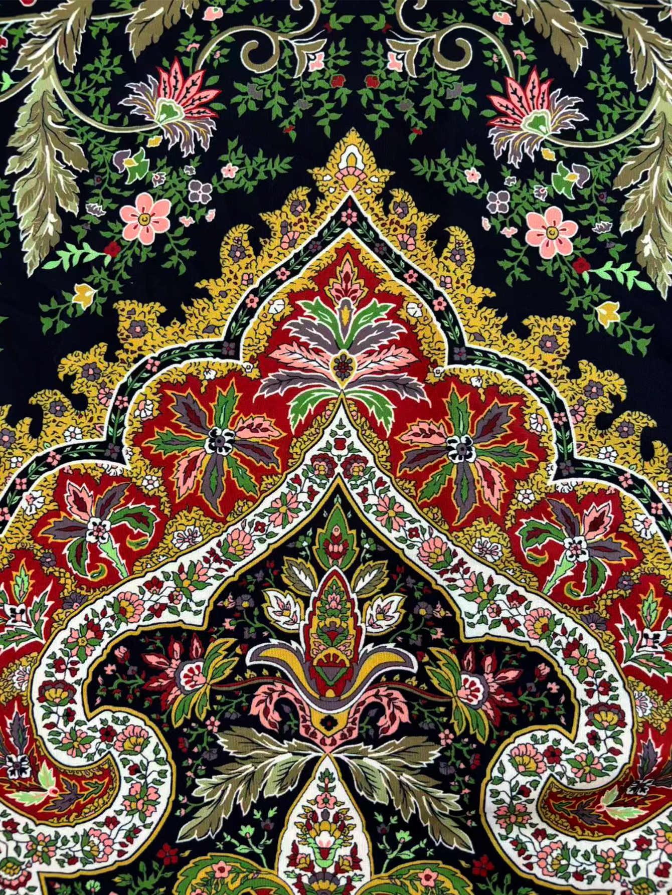 Women's Autumn & Winter Retro Floral Printed Long Sleeve Dress, Milk Silk Fashion Commute Versatile Elegant Straight Dress-CF56274