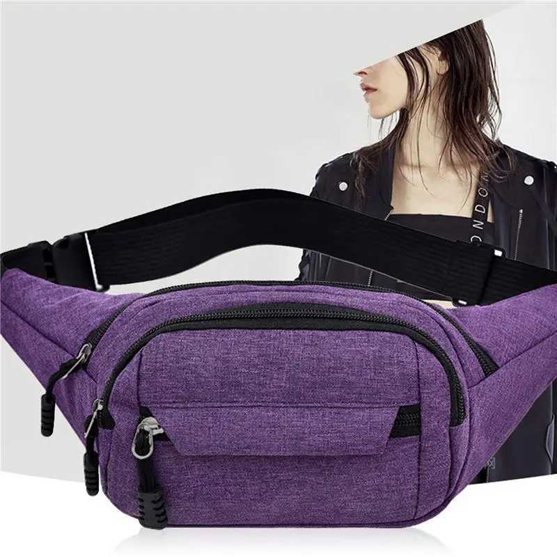 Waist Packs Waterproof Outdoor Sports Bag Unisex Canvas Pouch Fanny Pouch Solid Color Women Men Zipper Crossbody Male Bag Z251021