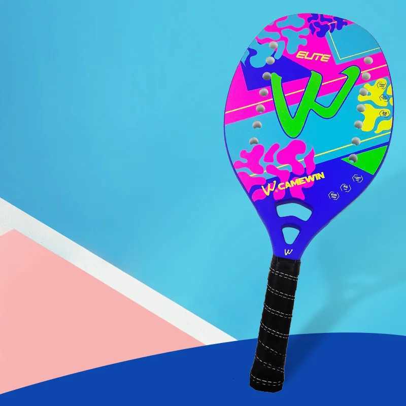 The new Beach tennis racket Children carbon fiber tennis racket With protective bag outer grip wrist care gift Paddle racket W251021
