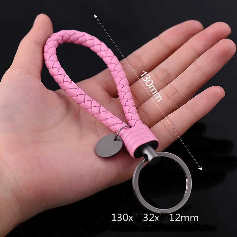 New Creative Tungsten Steel Braided Rope Keychain Leather Key Chain Handmade Doll Pendant Party Gift Small Jewelry W251021